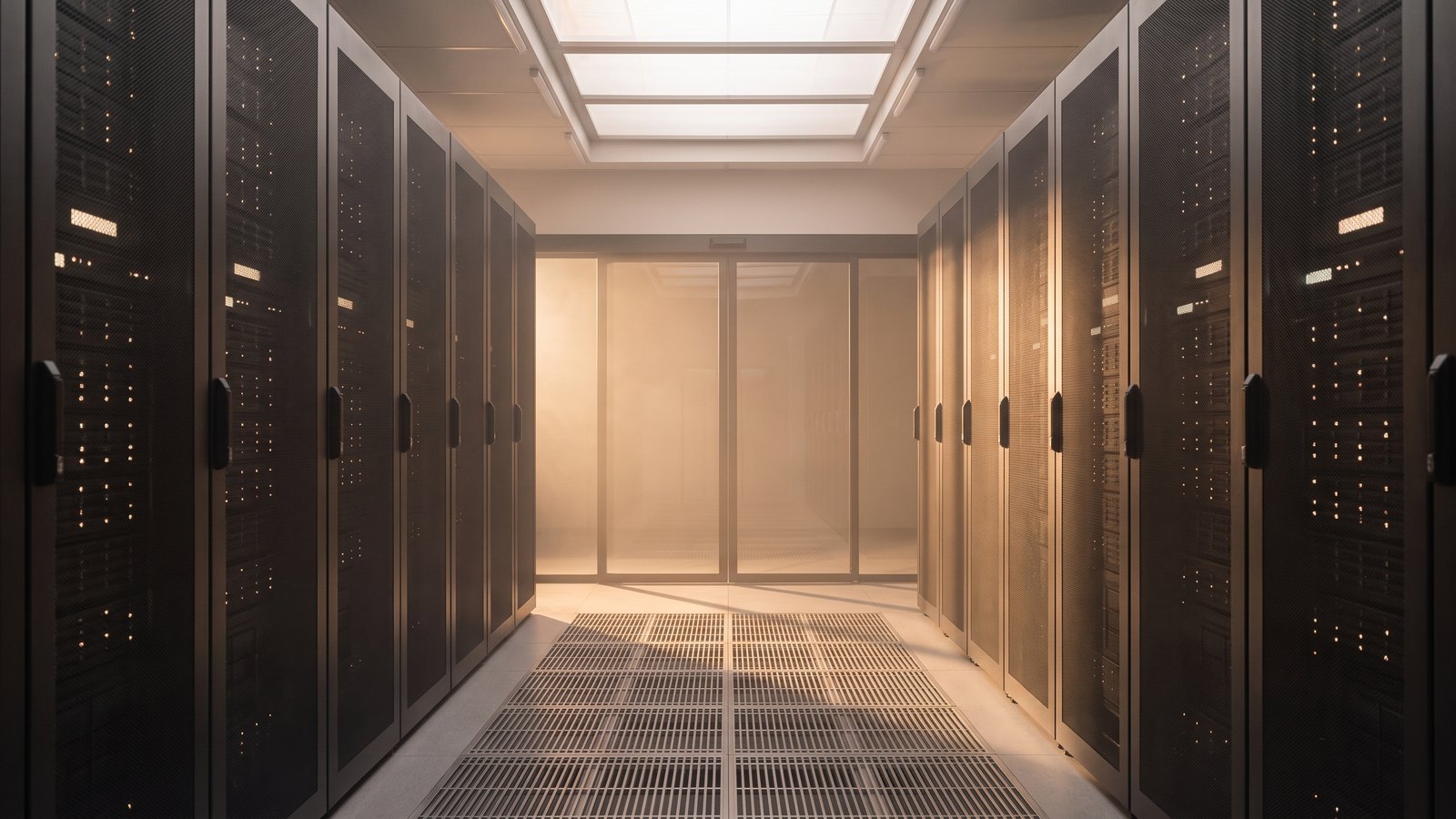 Server aisle in the data center