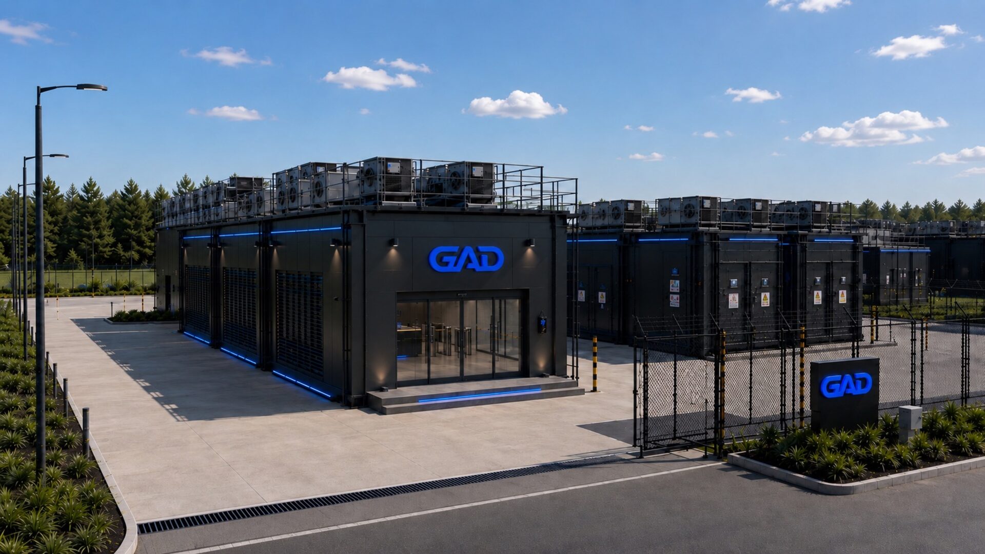 GAD datacenter. Exterior view with cooling modules