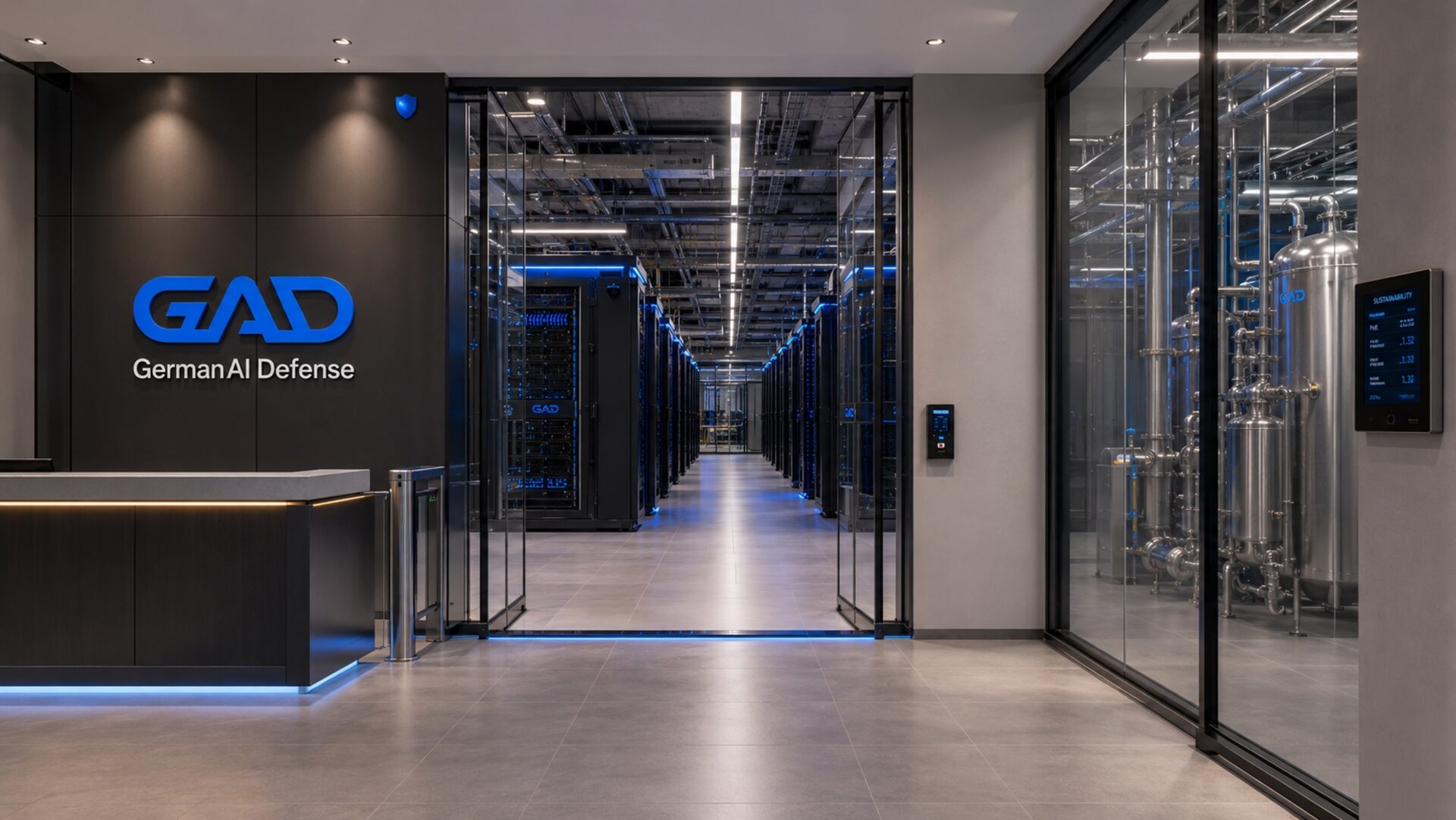 GAD datacenter. Reception area with security airlock