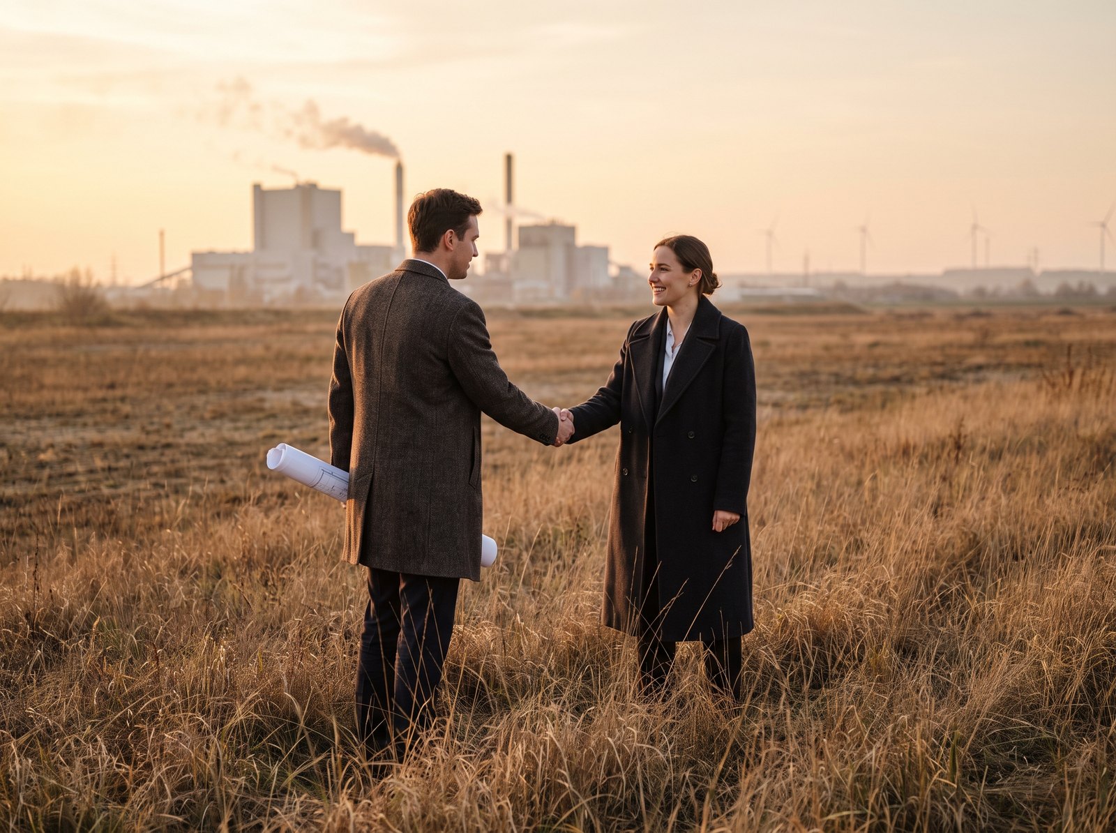 AI-generated image: Handshake on the future site