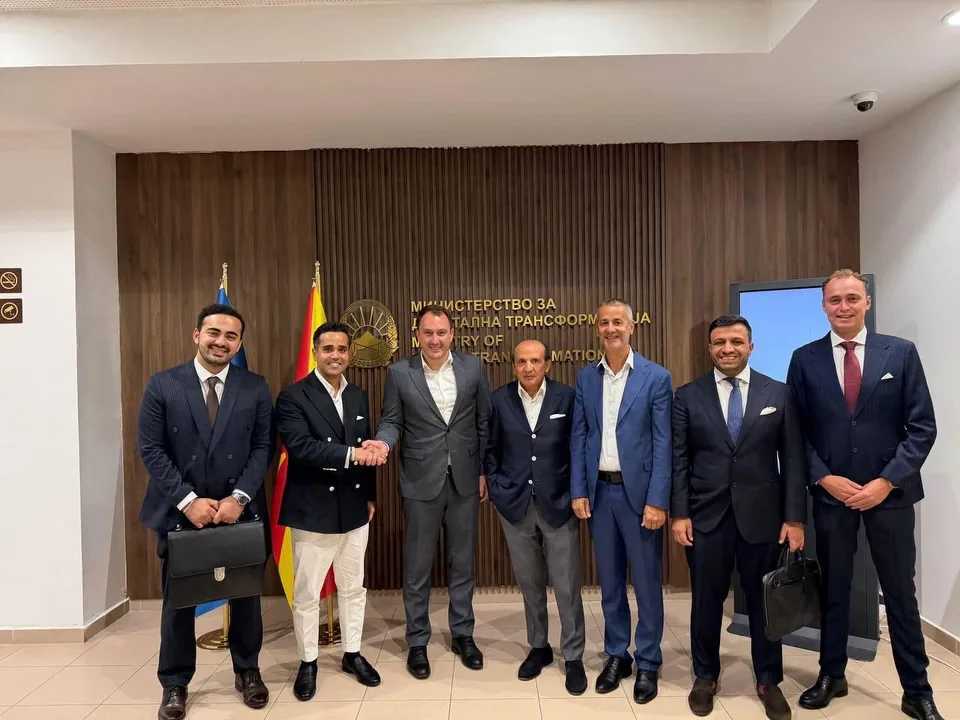 The delegation with Abdussamed Nazik at the Ministry of Digital Transformation of North Macedonia